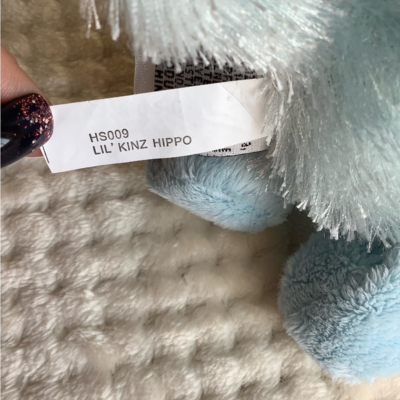 Ganz Webkinz Lil Kinz Blue Hippo Stuffed Animal Plush Toy - Picture 10 of 11